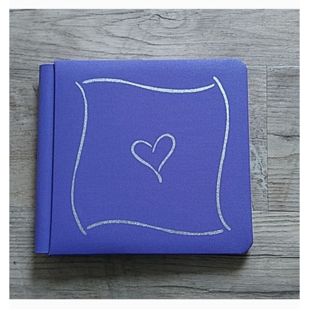 Creative Memories Purple Album 7x7 Silver Heart